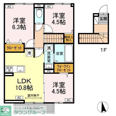 ユーフォリア・K(3LDK/2階)の間取り写真