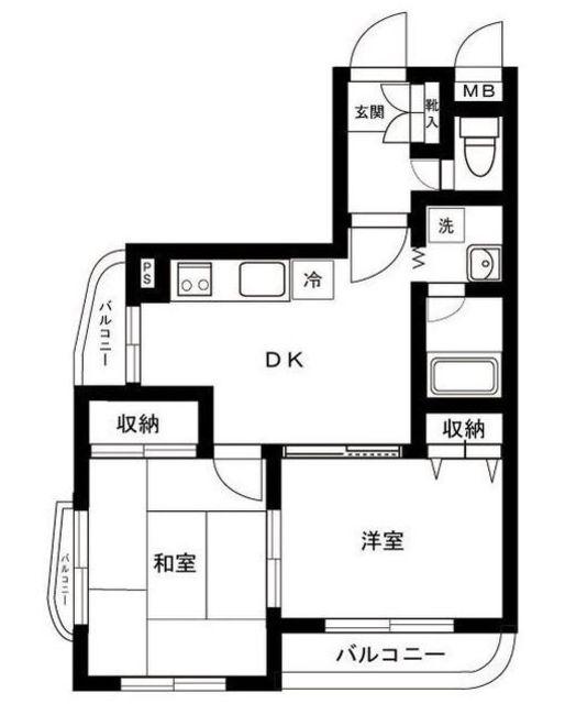アーガスヒルズ33(2DK/3階)の間取り写真