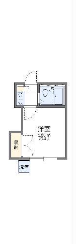 レオパレス与野本町第6(1K/1階)の間取り写真