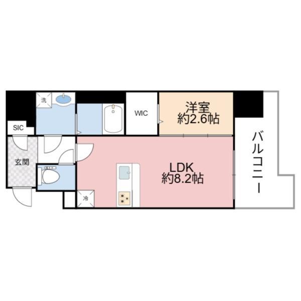 コンフォリア・リヴ南森町Ⅱ(1LDK/12階)の間取り写真