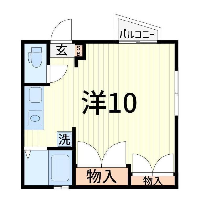 メゾン幸(ワンルーム/1階)の間取り写真