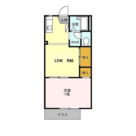 サンベルテ菅沼II(1LDK/1階)の間取り写真