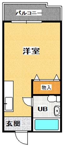 プルシャン山科(ワンルーム/5階)の間取り写真