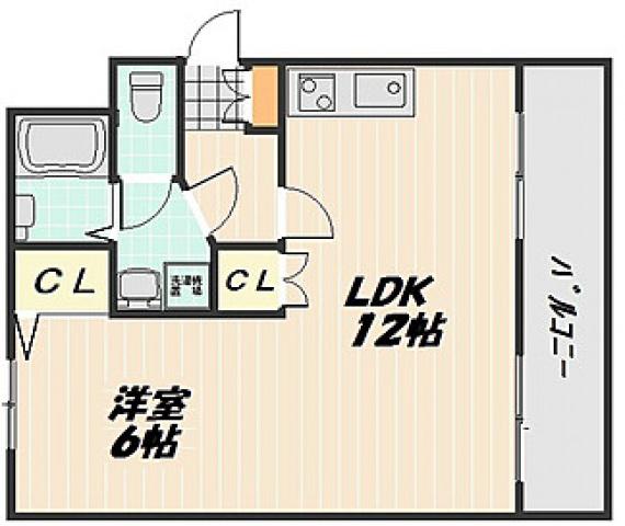 スカイシティ5番館(1LDK/7階)の間取り写真