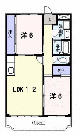 カンフォートハイツ泉(2LDK/3階)の間取り写真