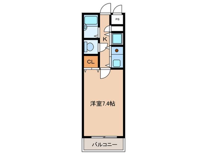 エテルナ荒江(1K/4階)の間取り写真