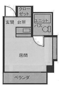 アイビーハウス(ワンルーム/2階)の間取り写真