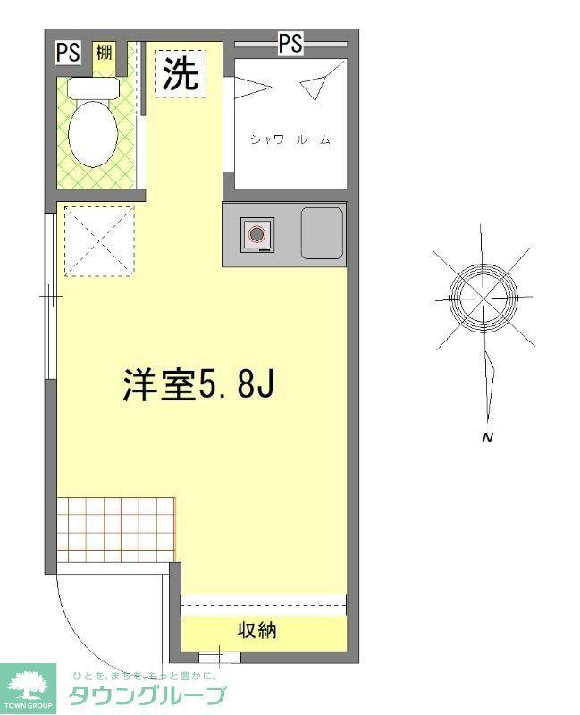 アペックス・東四ツ木(ワンルーム/1階)の間取り写真