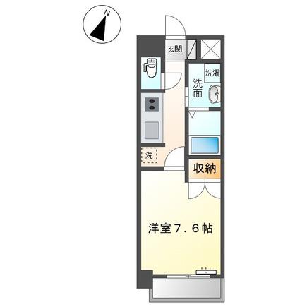 メゾンドガスパール名駅(1K/5階)の間取り写真