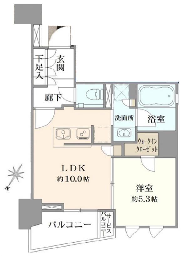 プラウド日本橋三越前(1LDK/9階)の間取り写真