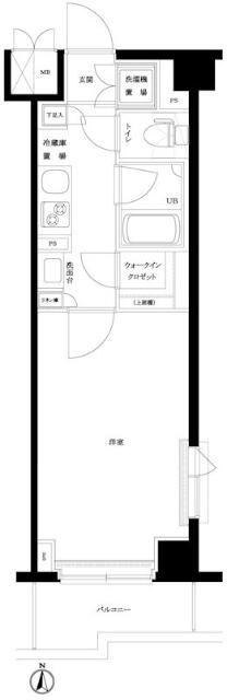 ルーブル亀戸天神前(1K/3階)の間取り写真