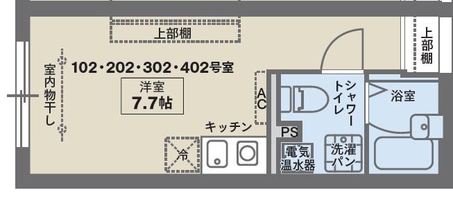 COCOFLAT雑司が谷(ワンルーム/2階)の間取り写真