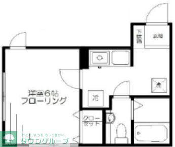 TKパレス大森西(1K/2階)の間取り写真