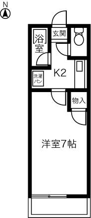 ハイツグラシア(1K/1階)の間取り写真