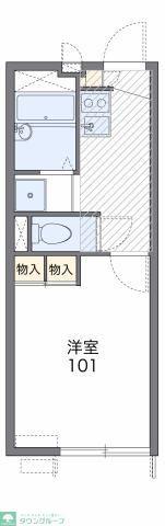レオパレスコーワ21(1K/1階)の間取り写真