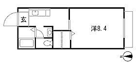 ラフィネ百合ヶ丘(1K/1階)の間取り写真