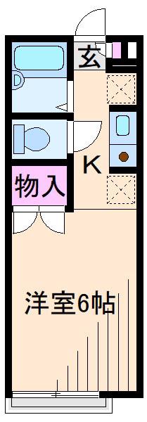 ハイツイースト(1K/2階)の間取り写真