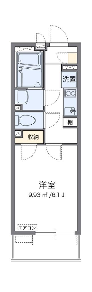 レオネクスト舟橋(1K/2階)の間取り写真