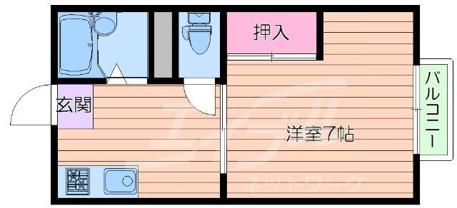 ハイツ豊津荘II(1K/2階)の間取り写真