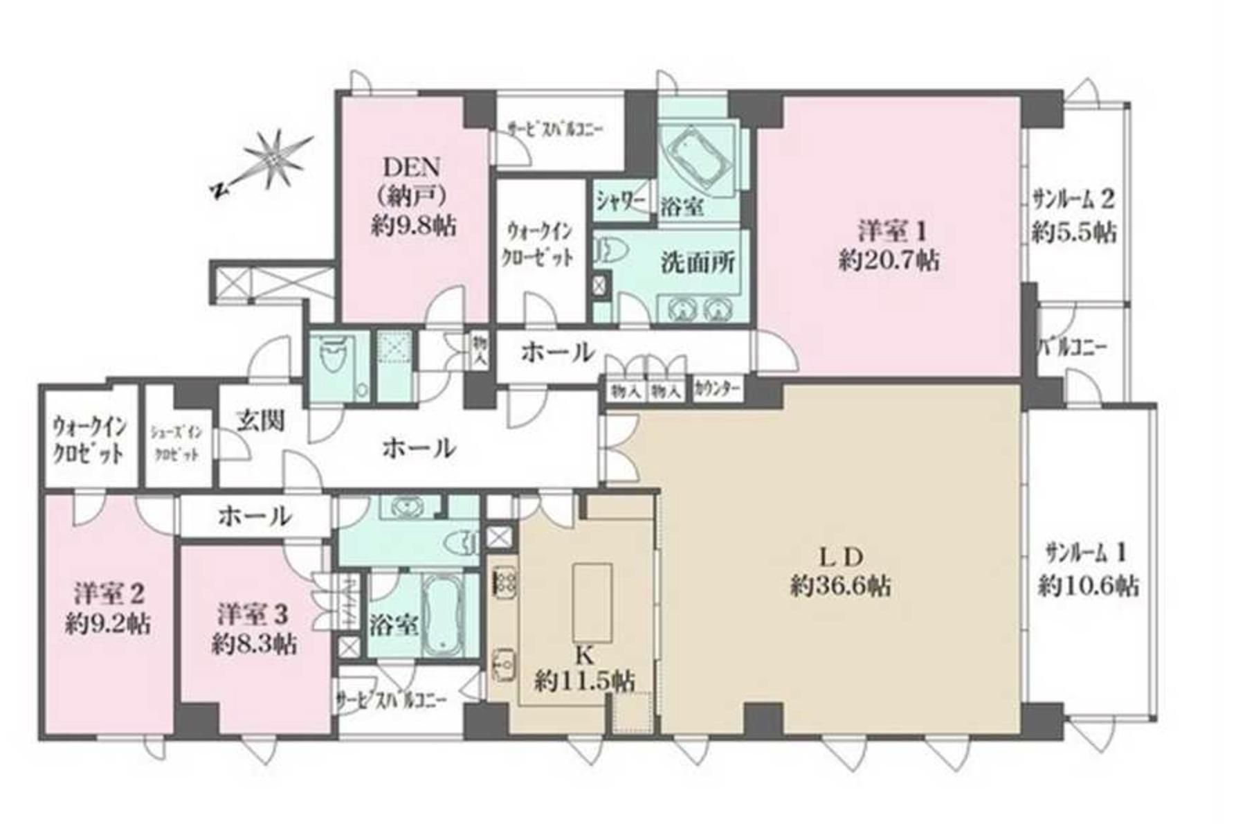 BLOSSOM TERRACE(4LDK/4階)の間取り写真