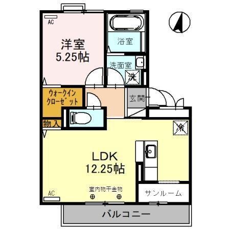 ユニ ステイ壱番館(1LDK/3階)の間取り写真