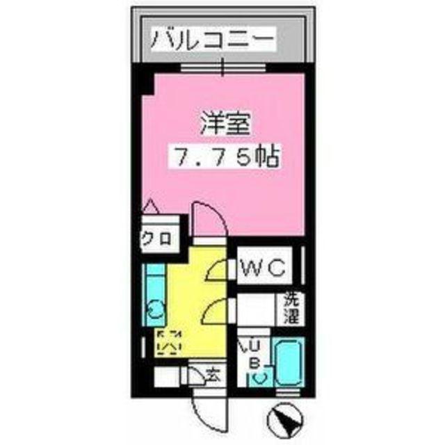 コスモコート(1K/4階)の間取り写真