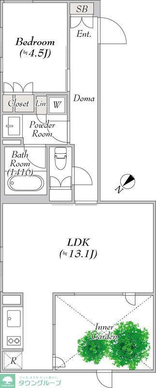 レグノ・コラージュ(1LDK/1階)の間取り写真