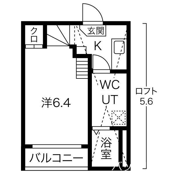 K&K DREAM今池(1K/1階)の間取り写真