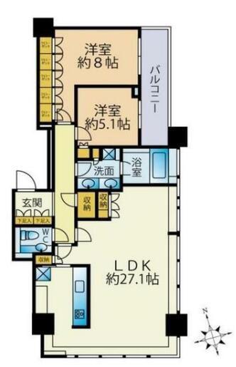 パークコート麻布十番ザタワー(2LDK/26階)