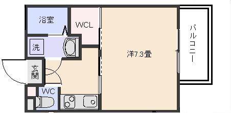 1016 TOWERS KOMATSUBARA(1K/2階)の間取り写真