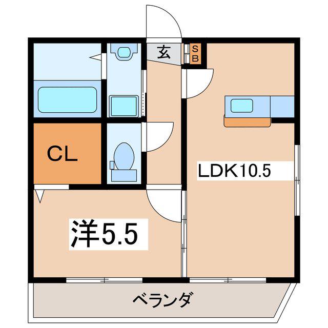 グラッツィェ・マードレ(1LDK/2階)の間取り写真