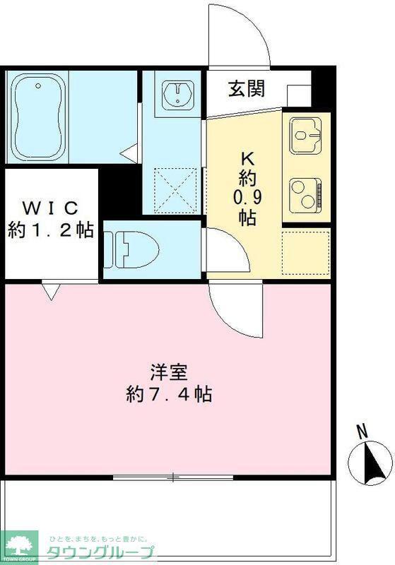 ペンタゴン(1K/2階)の間取り写真
