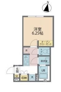 カインドネス柳沢中央(1K/3階)の間取り写真