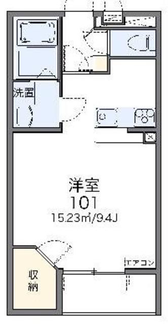 レオネクストモビリティ(1K/2階)の間取り写真
