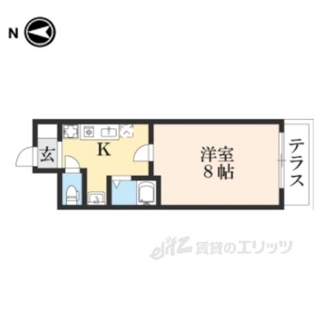 今出川アイビーハウス(1K/1階)の間取り写真