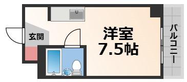 リアライズ新今里I(ワンルーム/5階)の間取り写真