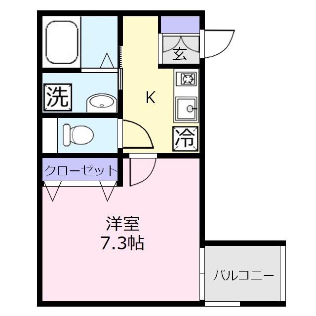 SBジェミニみずほ台(1K/1階)の間取り写真