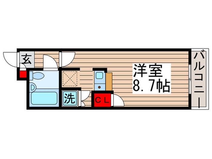 ローズマンションA31番館(ワンルーム/1階)の間取り写真