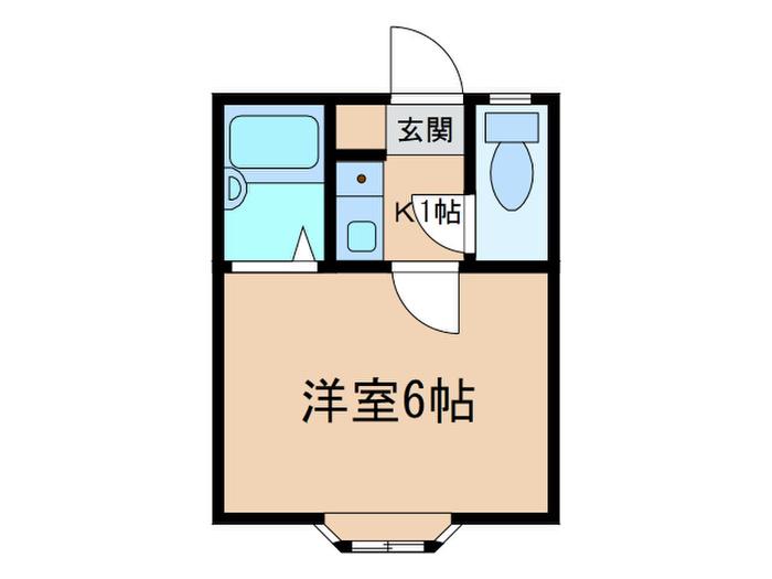 JJ豊田(1K/2階)の間取り写真