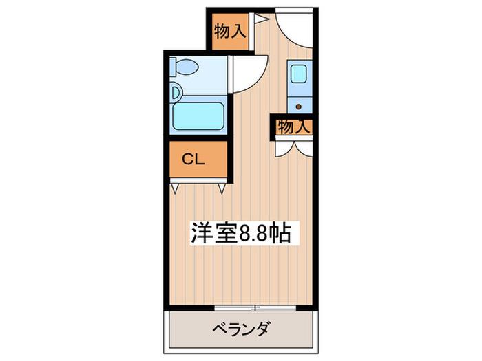 プレイス貫井北町(ワンルーム/3階)の間取り写真