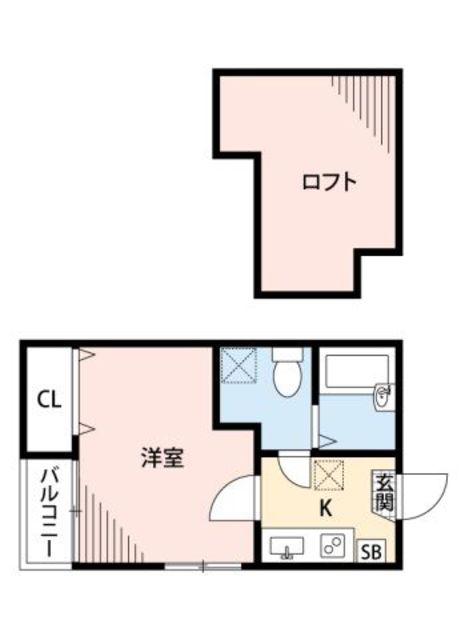 コンフォートベネフィス吉塚駅前Ⅲ(1K/2階)の間取り写真