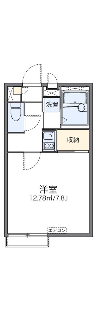 レオパレス狭山池(1K/2階)の間取り写真