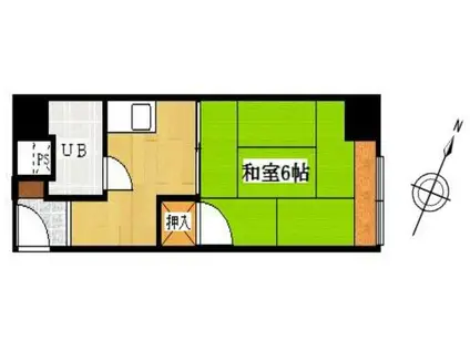 チサンマンション札幌第1(1K/6階)の間取り写真