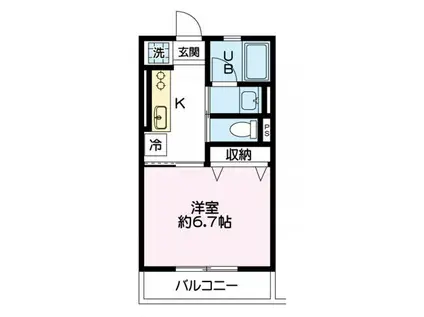 MARINE HILL(1K/3階)の間取り写真