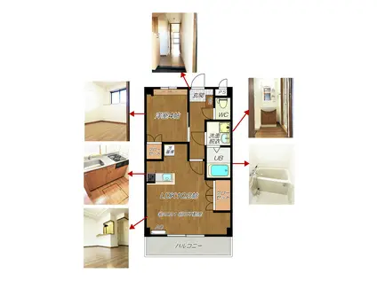 プロニティ・K(1LDK/2階)の間取り写真