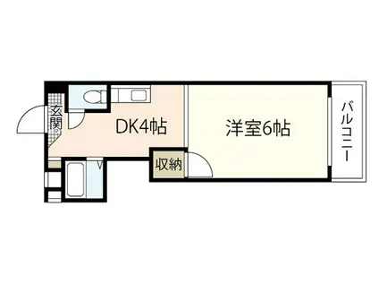エオス舟入(1K/8階)の間取り写真