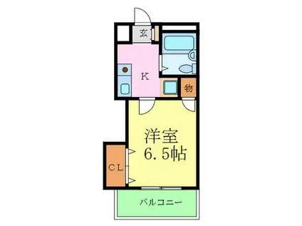 須磨パークアヴェニュー(1K/5階)の間取り写真