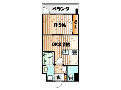 NO.50 アプリオ南小倉(1LDK/4階)の間取り写真