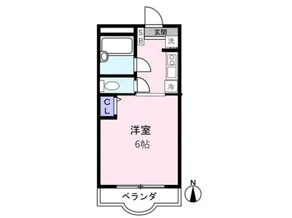 セジュール押上(1K/2階)の間取り写真