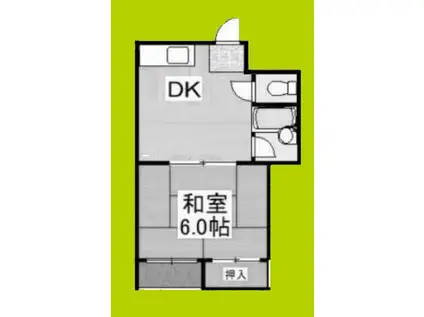 プレアール駒川II(1DK/3階)の間取り写真